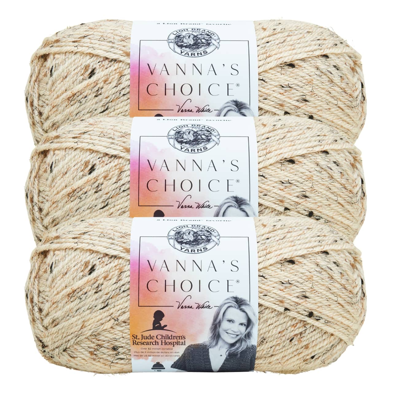 3 Pack Lion Brand® Vanna's Choice® Heather & Mist Yarn
